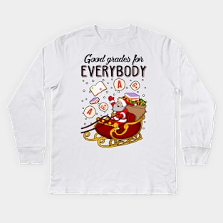 Funny Teacher's Christmas Sweater Kids Long Sleeve T-Shirt